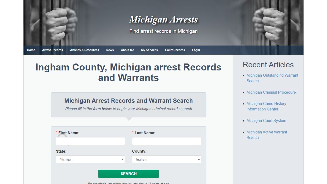 Ingham County, Michigan arrest Records and Warrants ...